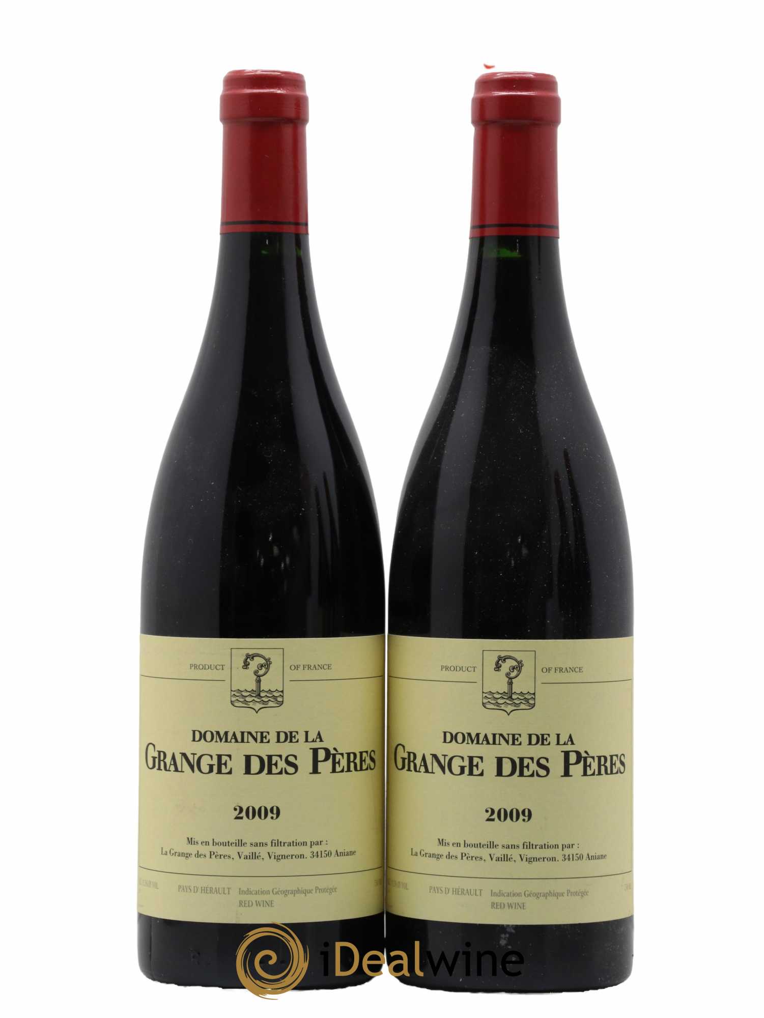 IGP Pays d'Hérault Grange des Pères Laurent Vaillé  2009 - Lot de 2 Bouteilles