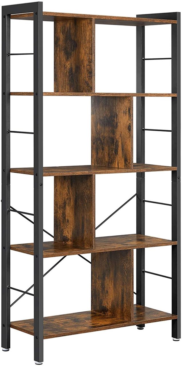 Vasagle Regal mit 4 Ebenen, Metallgestell