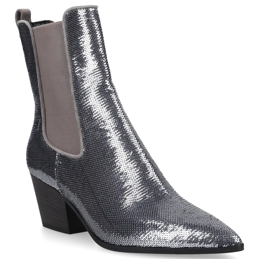 305 SOBE - Chelsea Boots ROCKET Pailletten - grau
