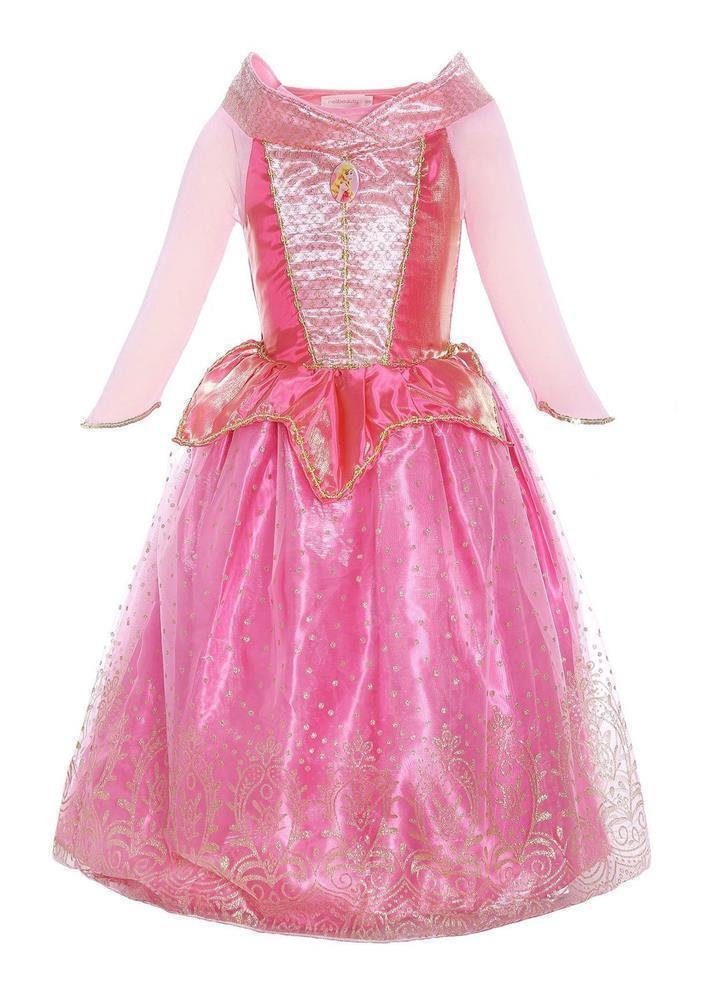 Katara Prinzessin-Kostüm Märchenkleid Kinderkostüm Aurora für Mädchen rosa