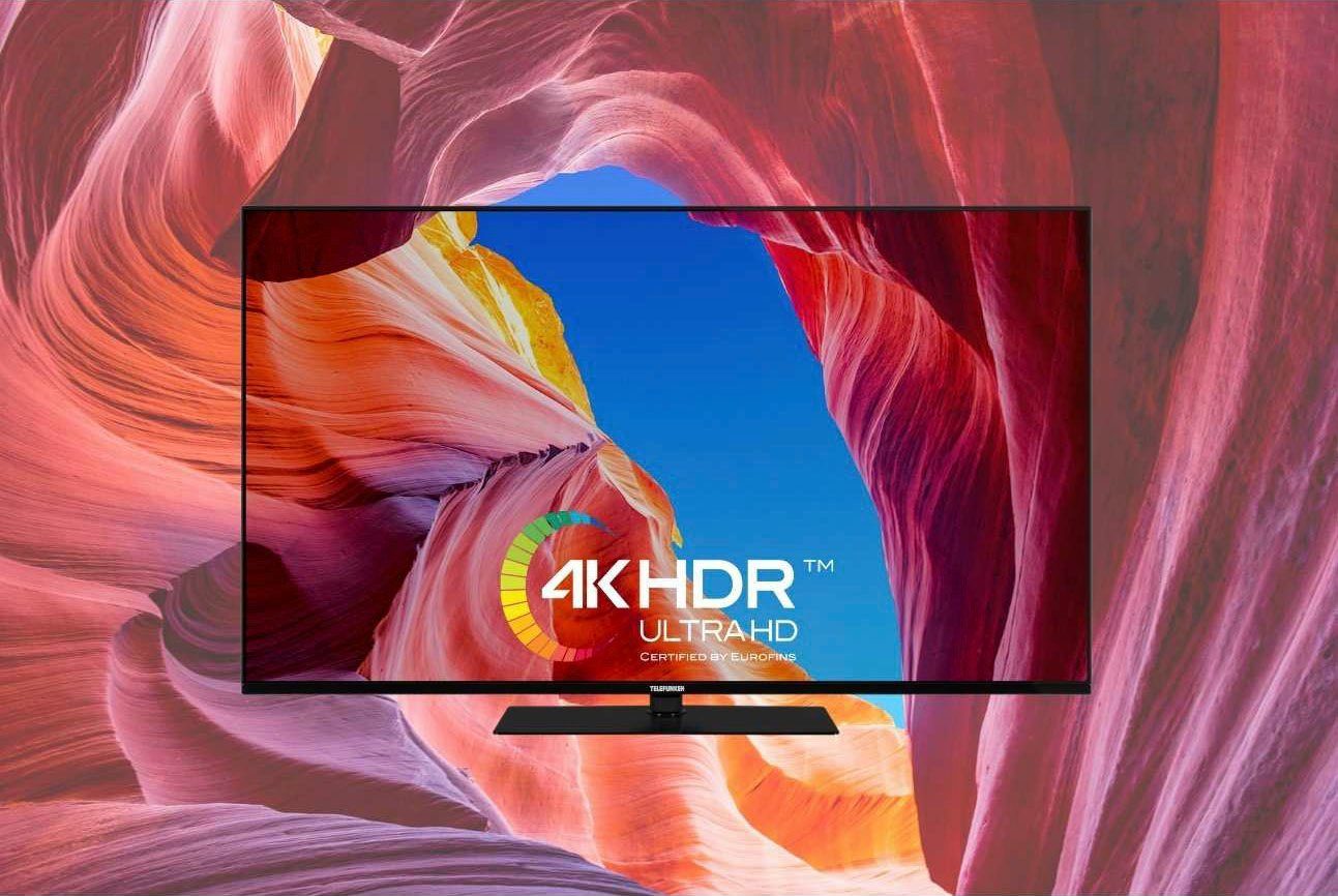 Telefunken D50V950M2CWH LED-Fernseher (126 cm/50 Zoll, 4K Ultra HD, Android TV, Smart-TV, Dolby Atmos,USB-Recording,Google Assistent,Android-TV)