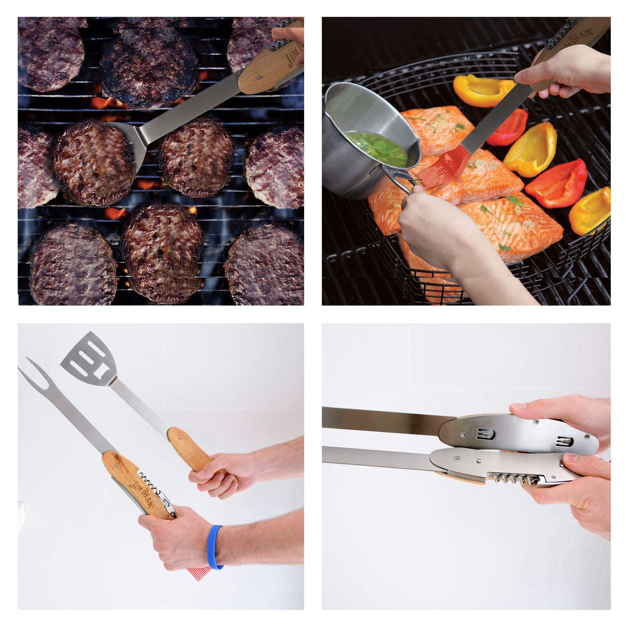 Jim Beam Klappbares BBQ-Set 5tlg.