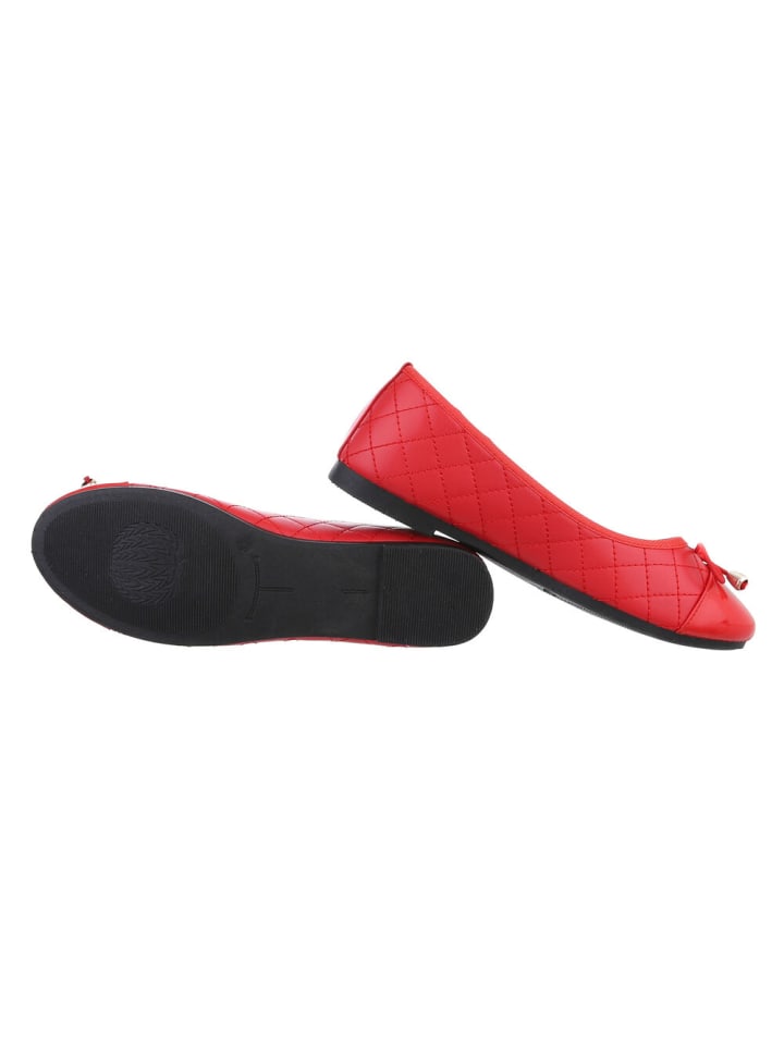 Ital-Design Ballerina in Rot günstig kaufen