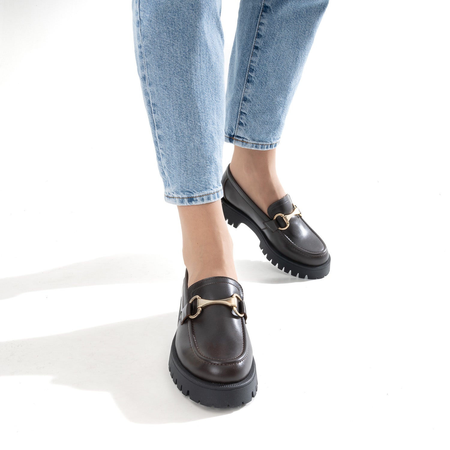 Mocassin TEXTO marron foncé éco-conçu cuir