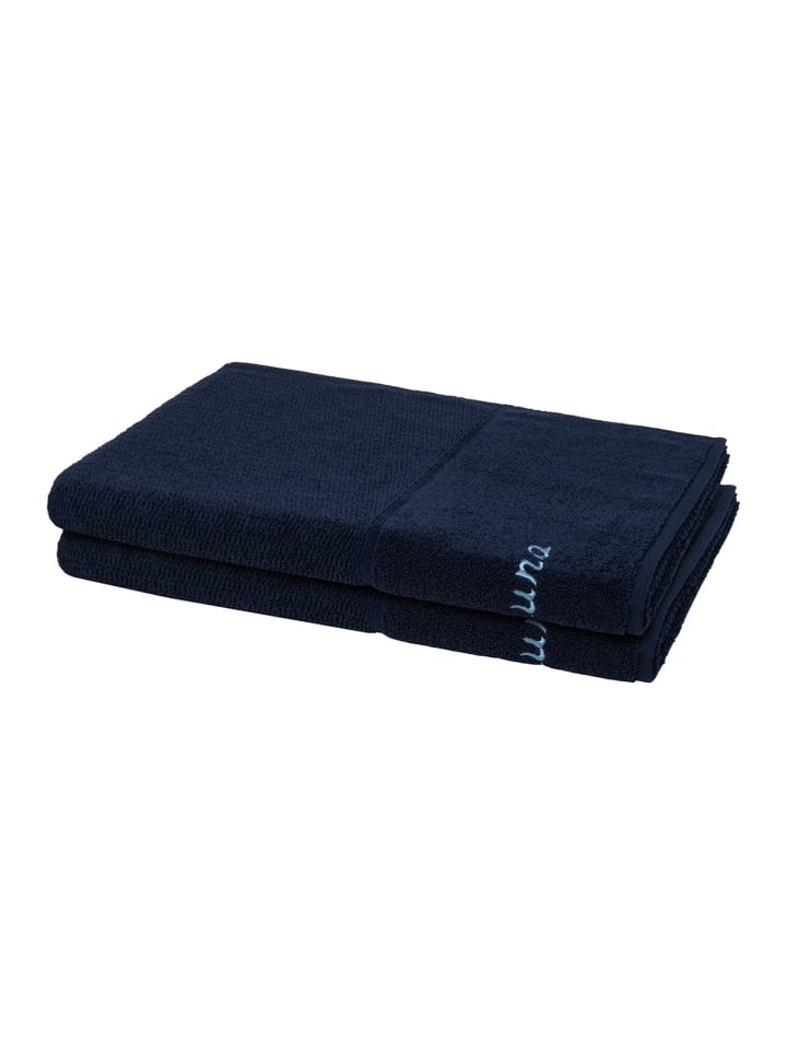 Möve for Frottana 2 X Saunatuch im Set Pearl in Deep Sea günstig kaufen 80 x 200 cm