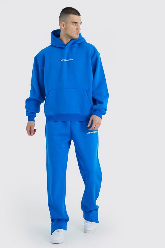 Tall kastiger Oversize Trainingsanzug mit geteiltem Saum
