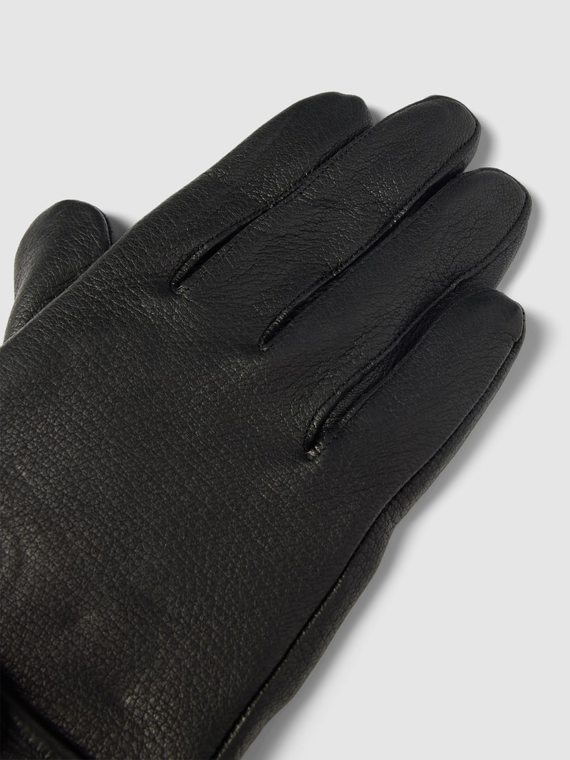 Handschuhe in Leder-Optik in schwarz