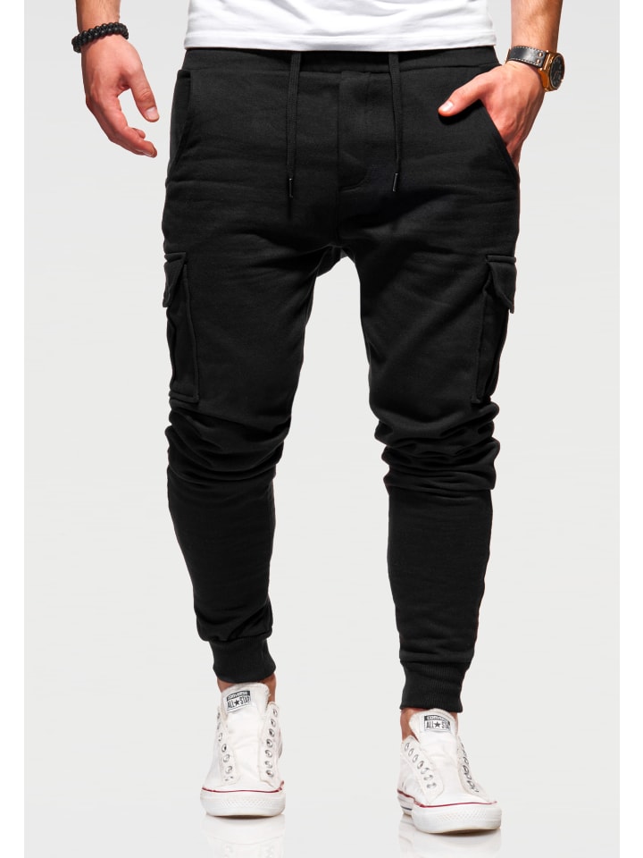 SOULSTAR Jogginghose - MPKANSAS Lange Sporthose Trainingshose mit Cargotaschen in Schwarz günstig kaufen
