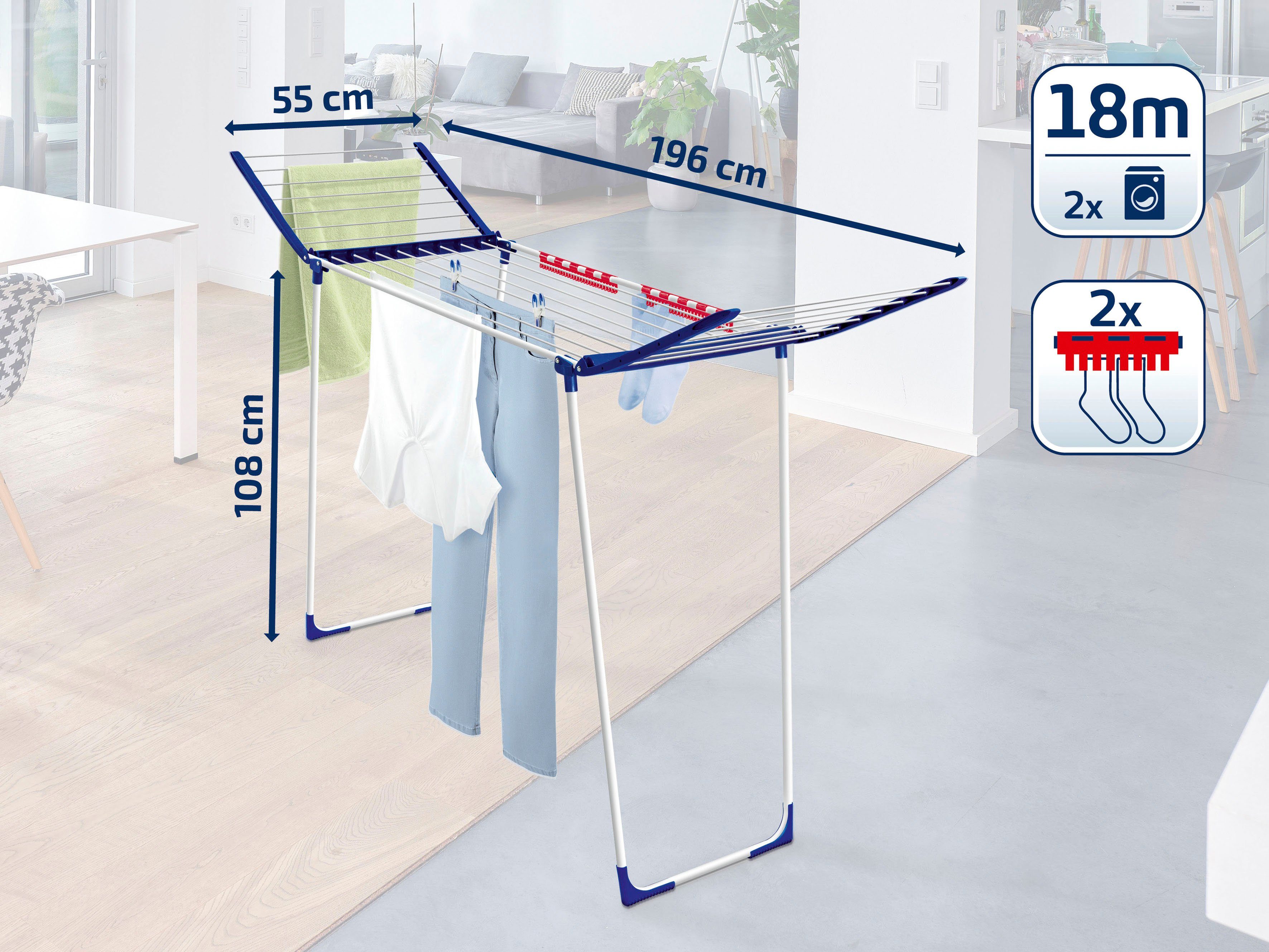 Leifheit Wäscheständer Pegasus 180 Solid Maxx