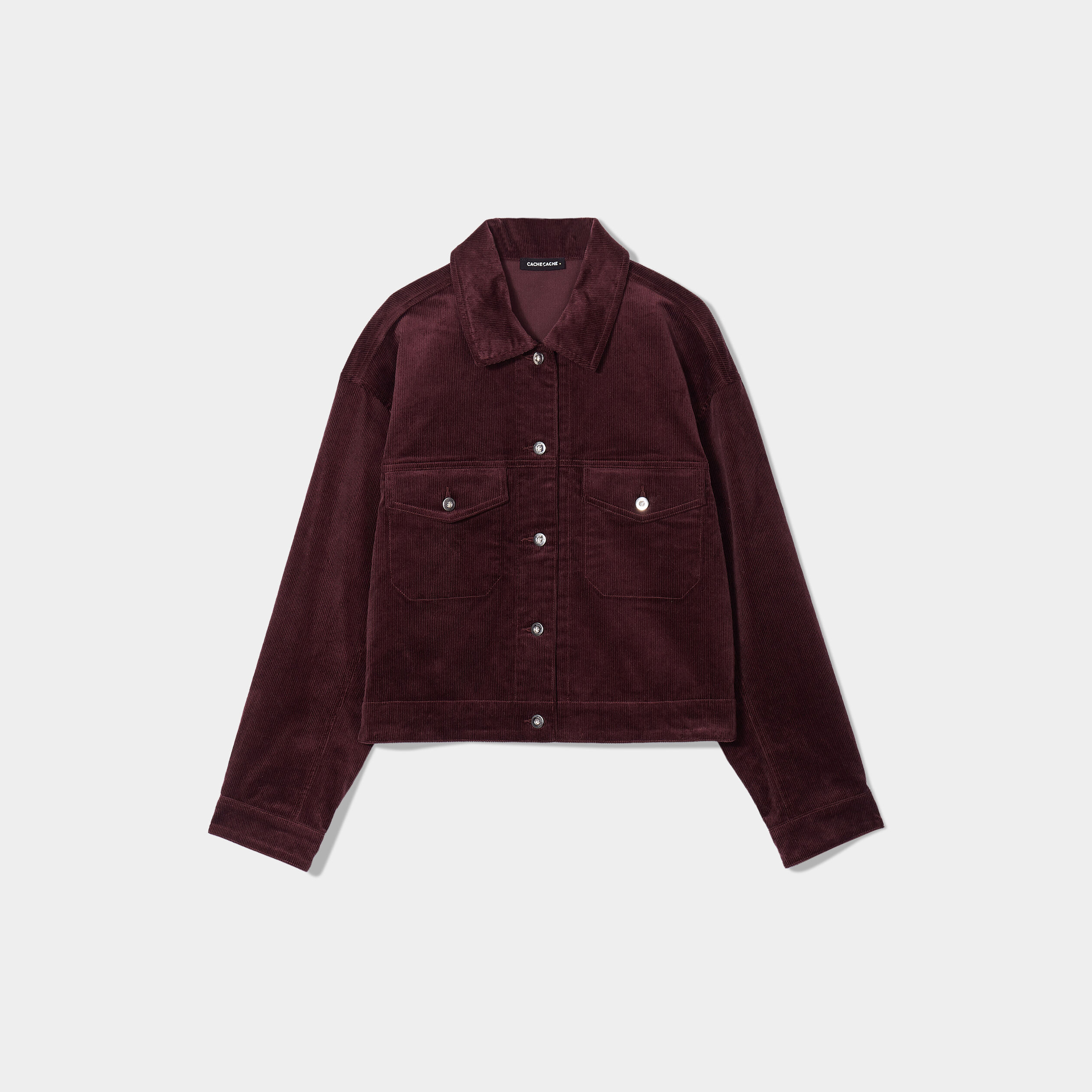 Veste velours côtelé droite marron femme | Cache Cache