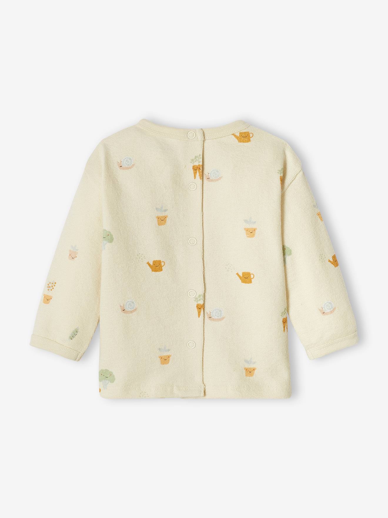 T-shirt bébé manches longues écru