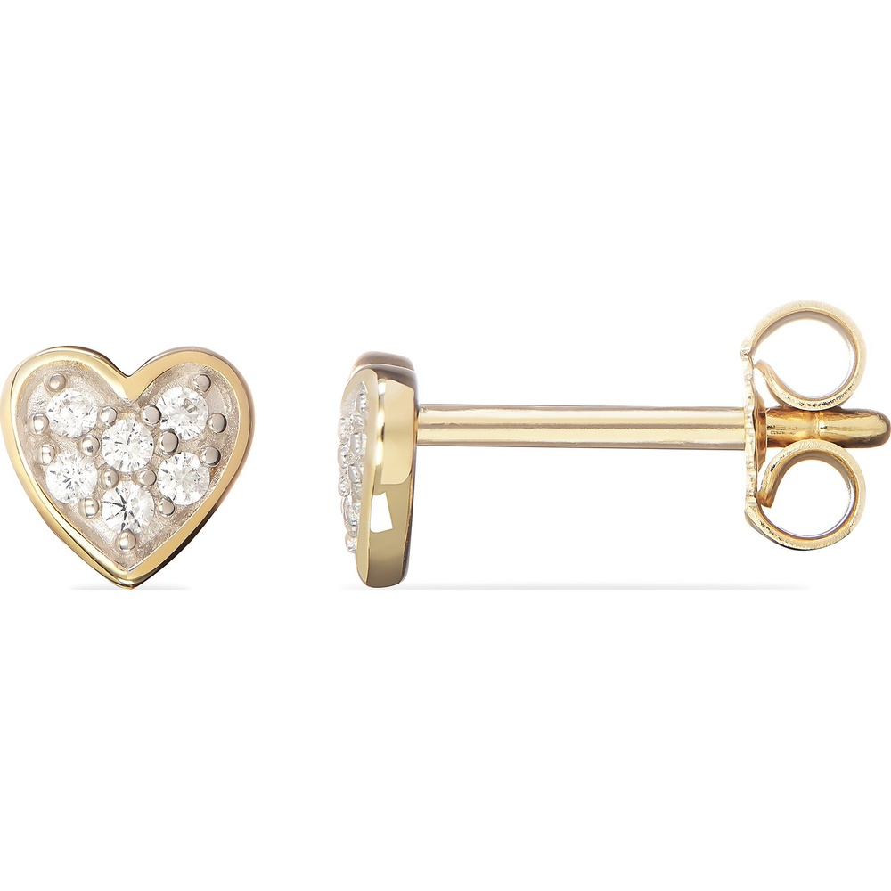 FAVS Boucles d'oreilles à fermoir à poussette 375 Or jaune Boucles d'oreilles