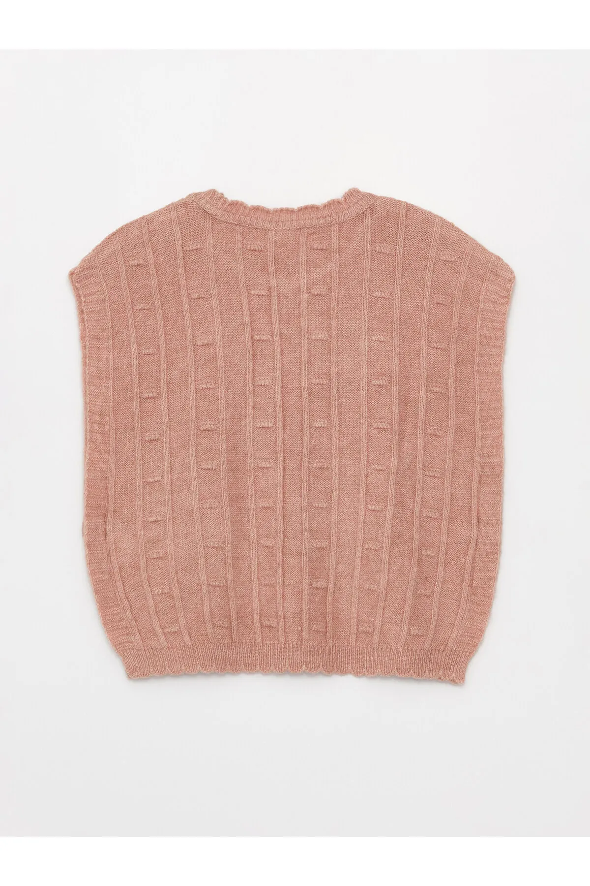 LC Waikiki  Selbstgemusterter Strickpullover für Mädchen mit Rundhalsausschnitt