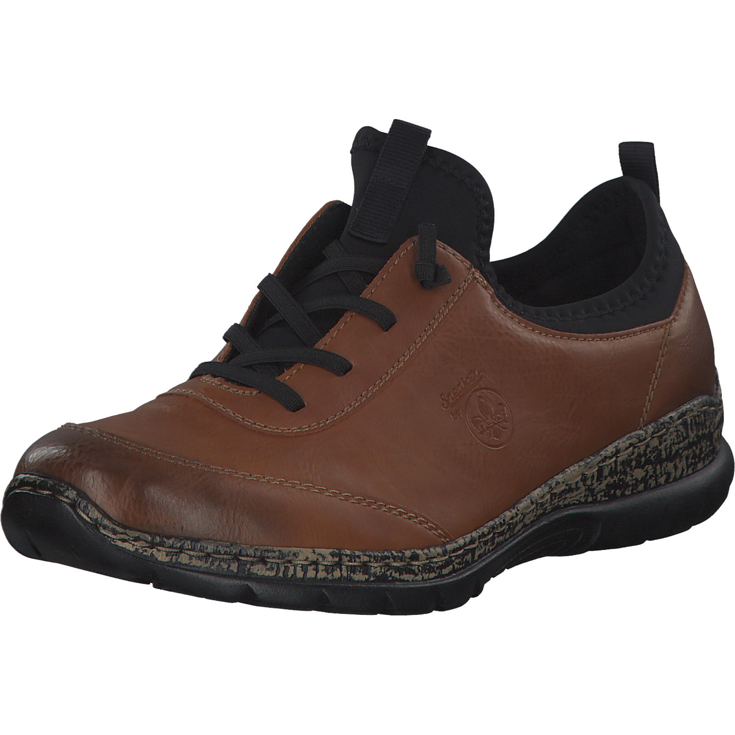 Rieker N4281, Schnürschuhe, Herren, cayenne/schwarz