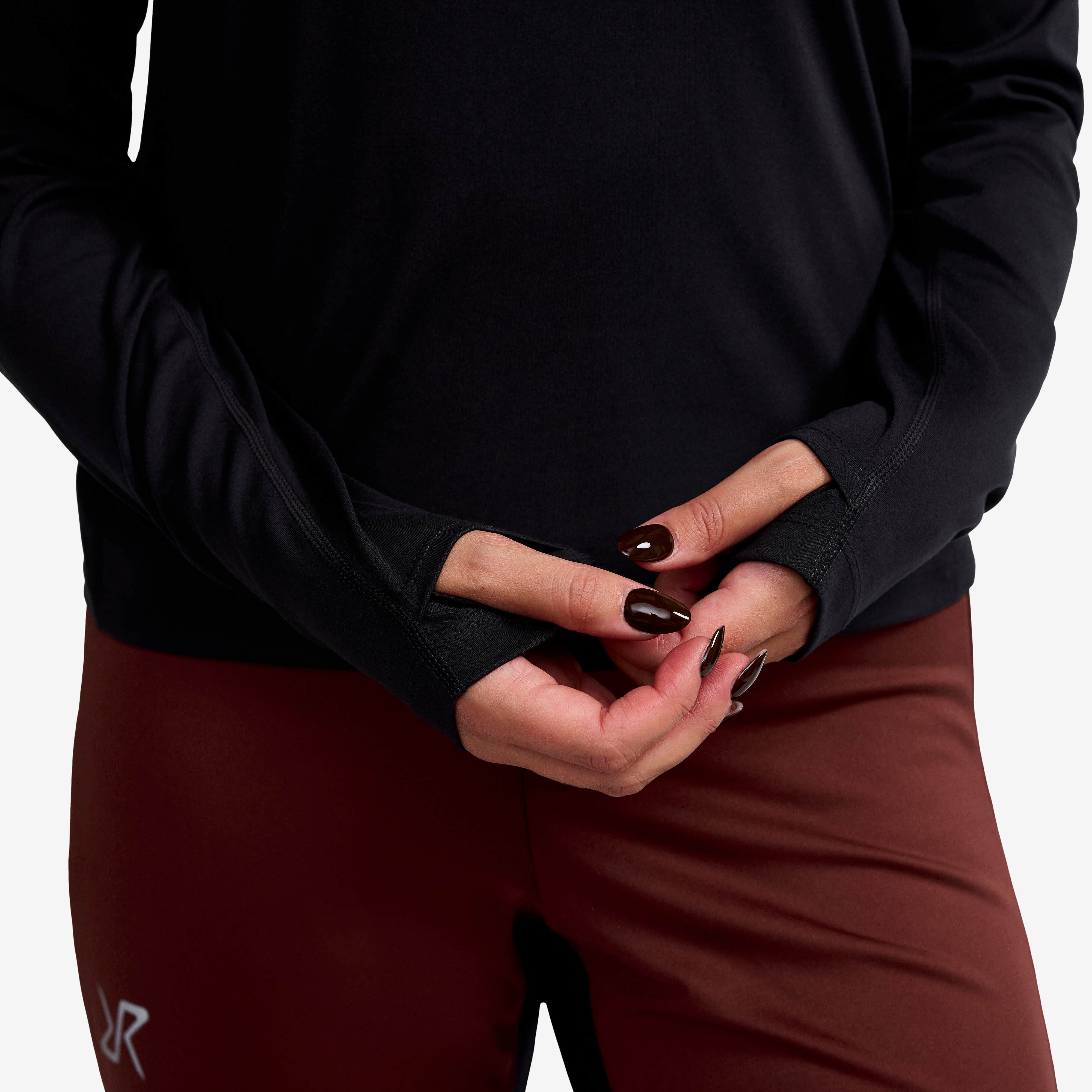 Prep Half-zip Top Femme Black