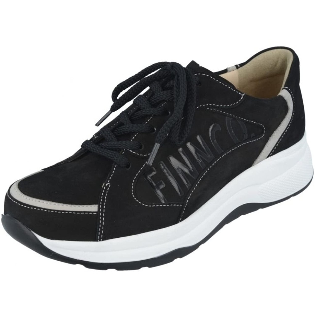 FINN COMFORT Freizeit Schnürer schwarz Piccadilly
