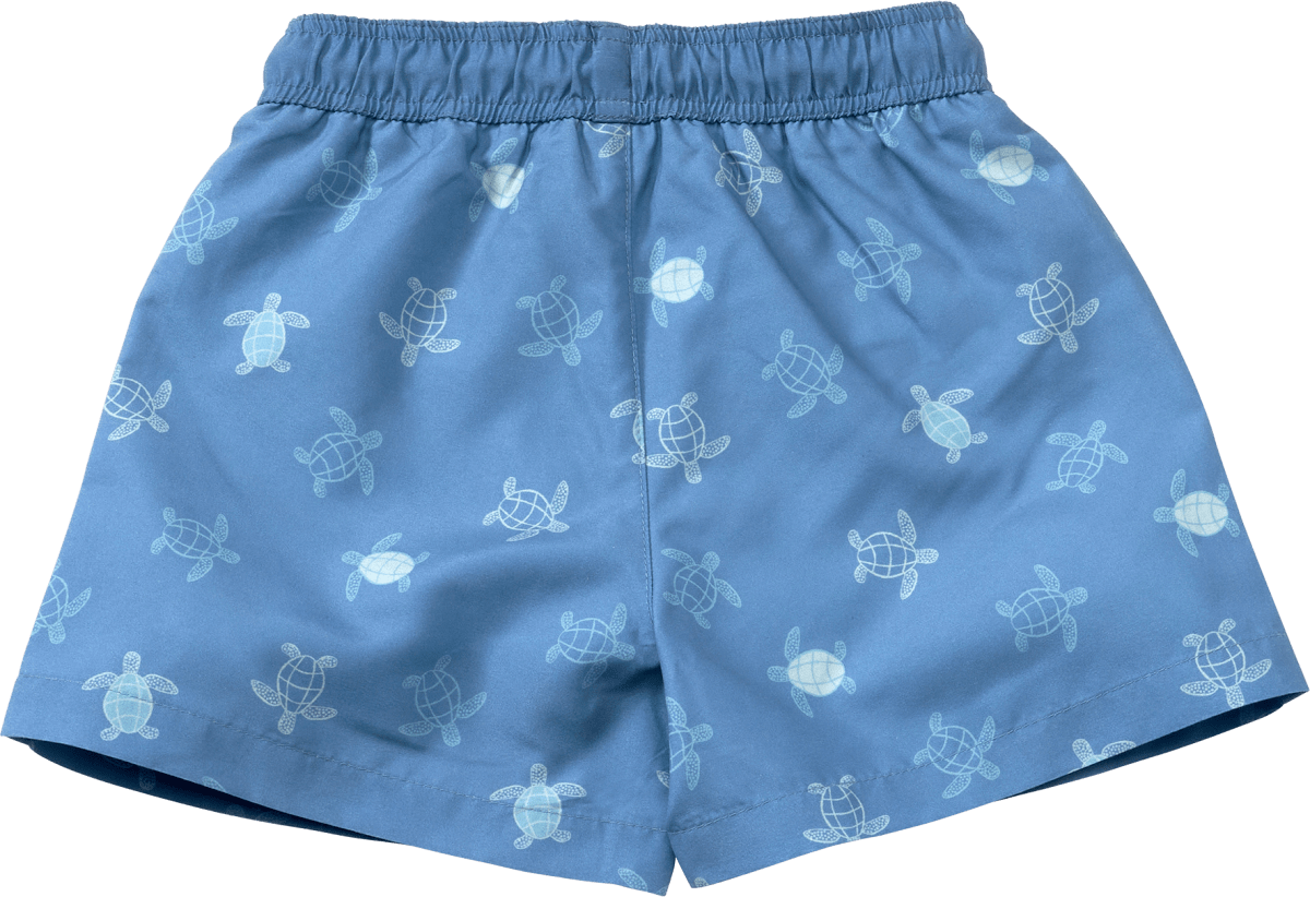 Badehose mit Schildkröten-Muster, blau, Gr. 110/116, 1 St