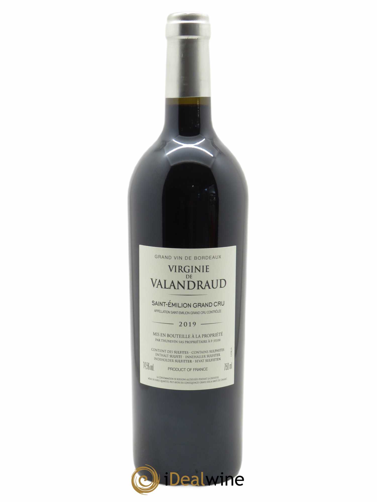 Virginie de Valandraud (CBO à partir de 6 bts) 2019 - Lot de 1 Bouteille