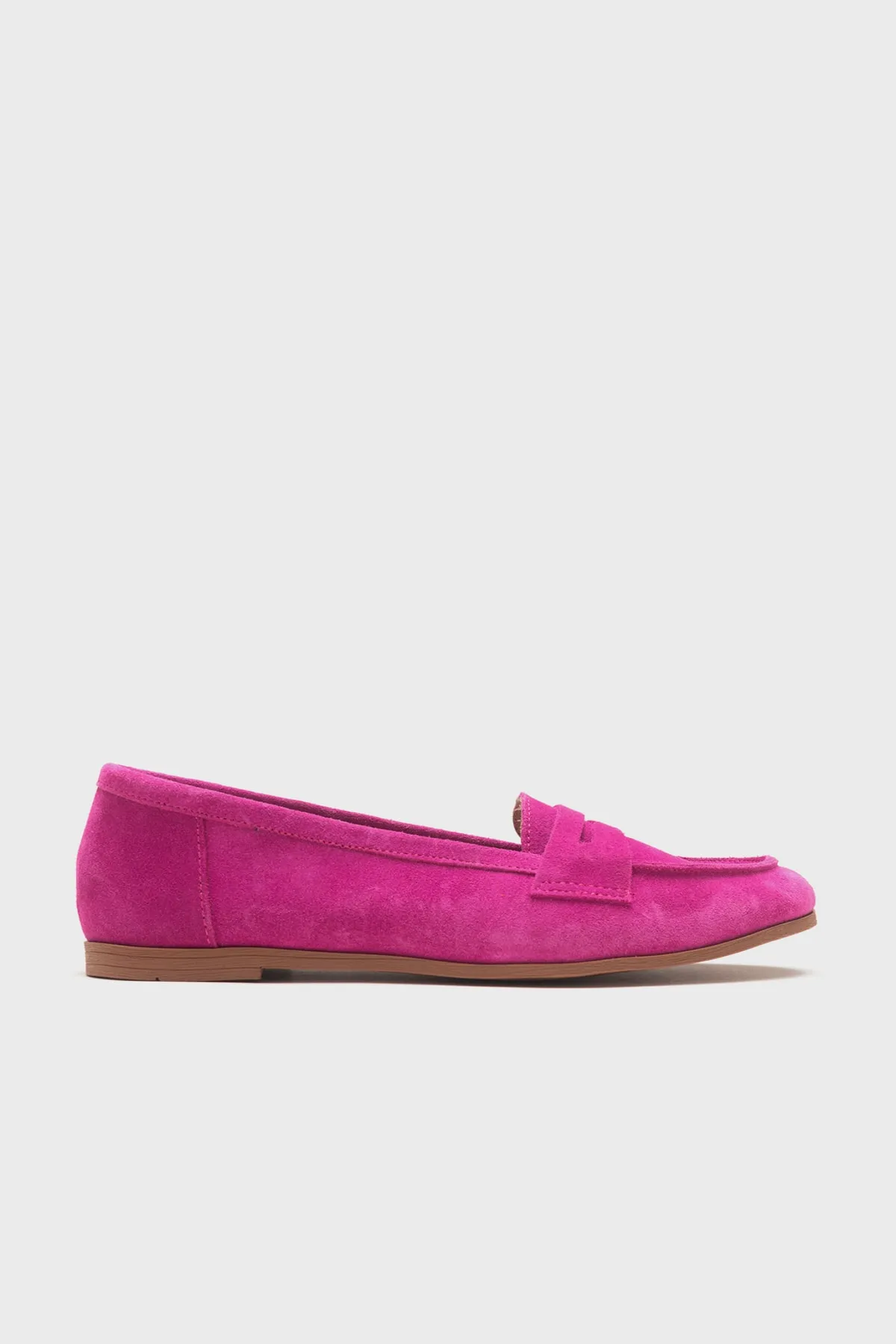 LuviShoes  Ballerinas aus fuchsiafarbenem Wildleder für Damen