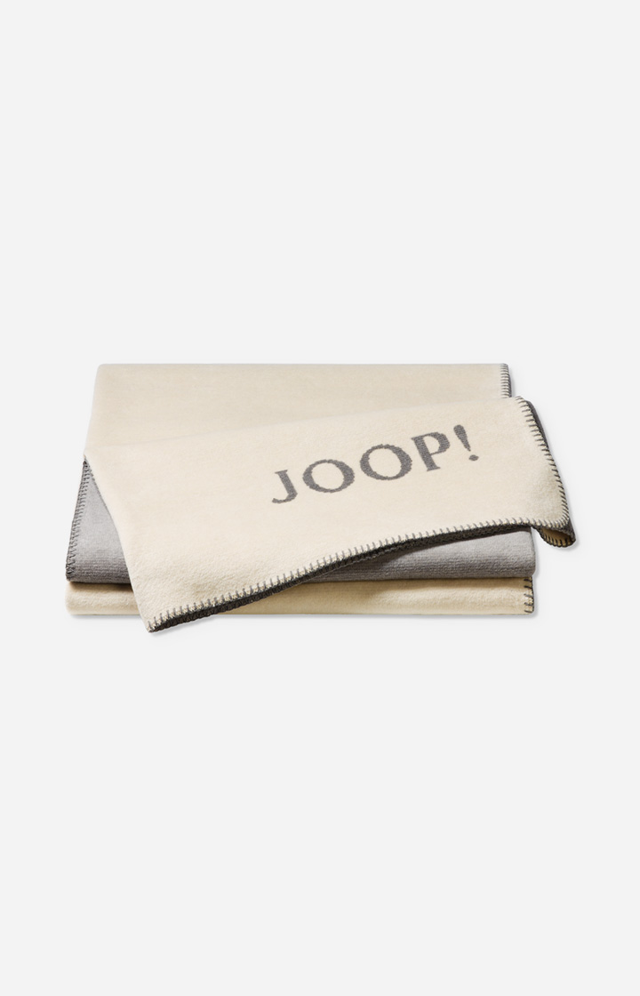 Wohndecke JOOP! MELANGE-DOUBLEFACE in Natur-Silber