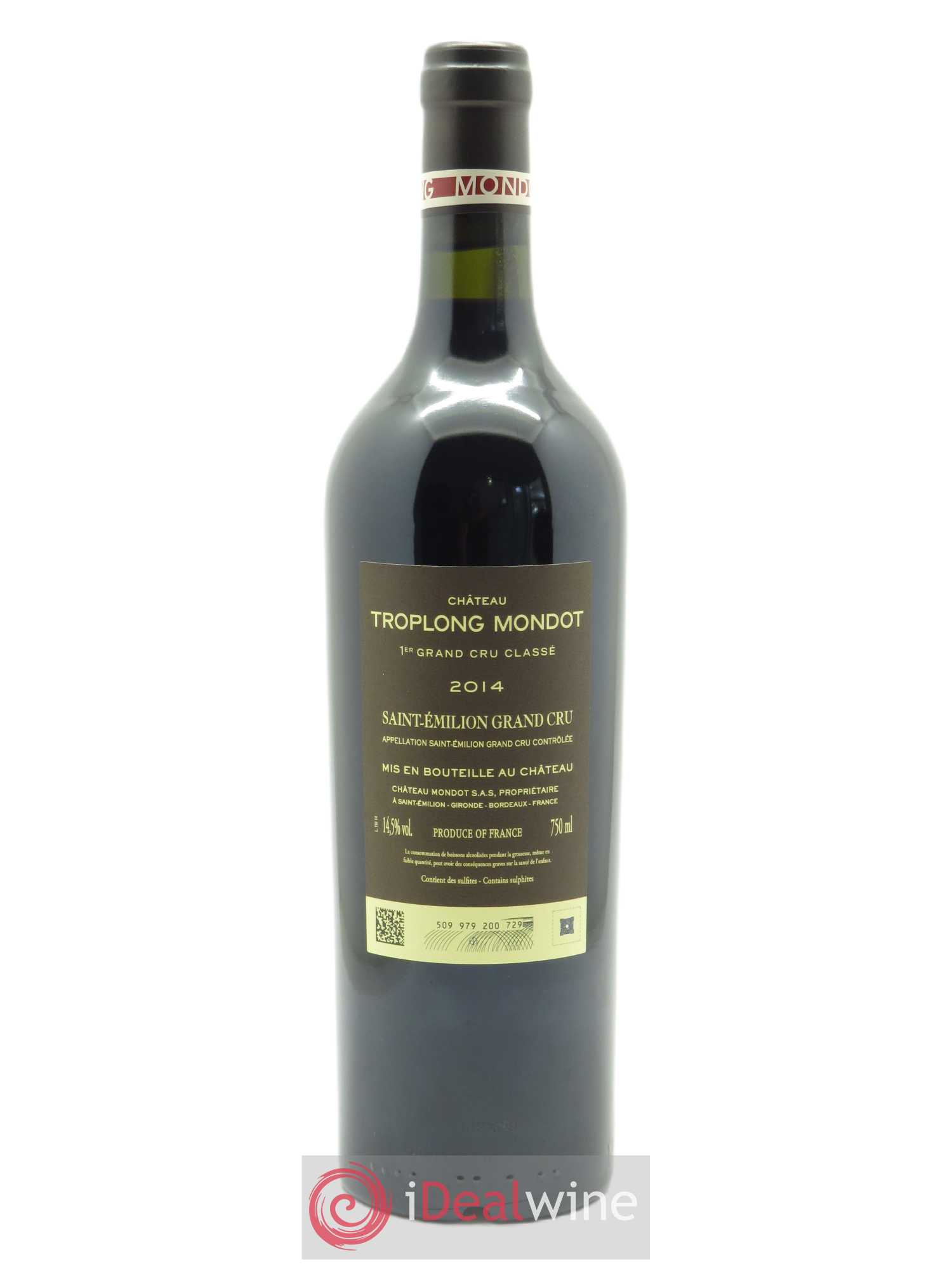 Château Troplong Mondot 1er Grand Cru Classé B (CBO à partir de 12 bts) 2014 - Lot de 1 Bouteille