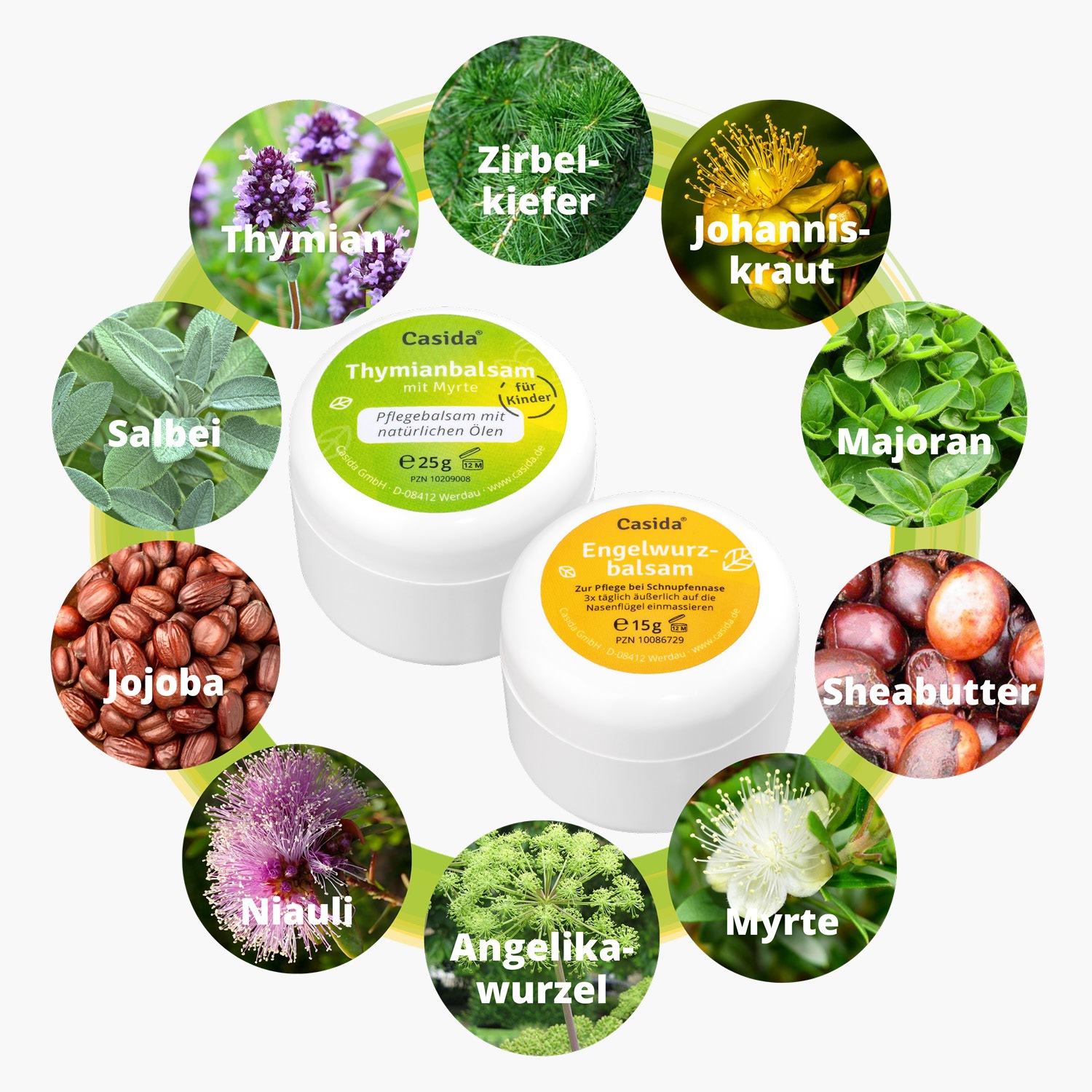 ENGELWURZBALSAM & Thymianbalsam m.Myrte Kinder Set