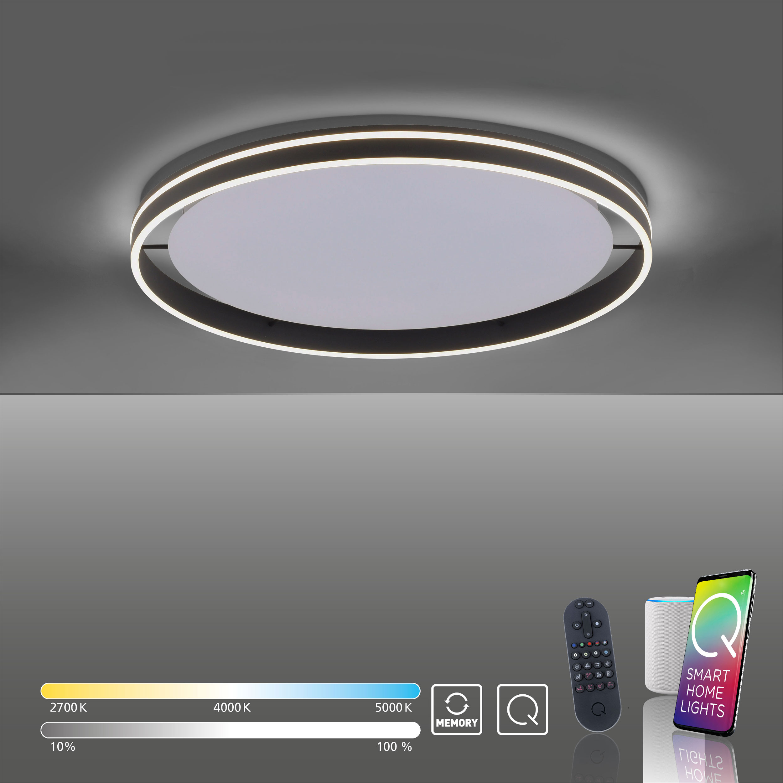 QLED-Deckenleuchte 1flg