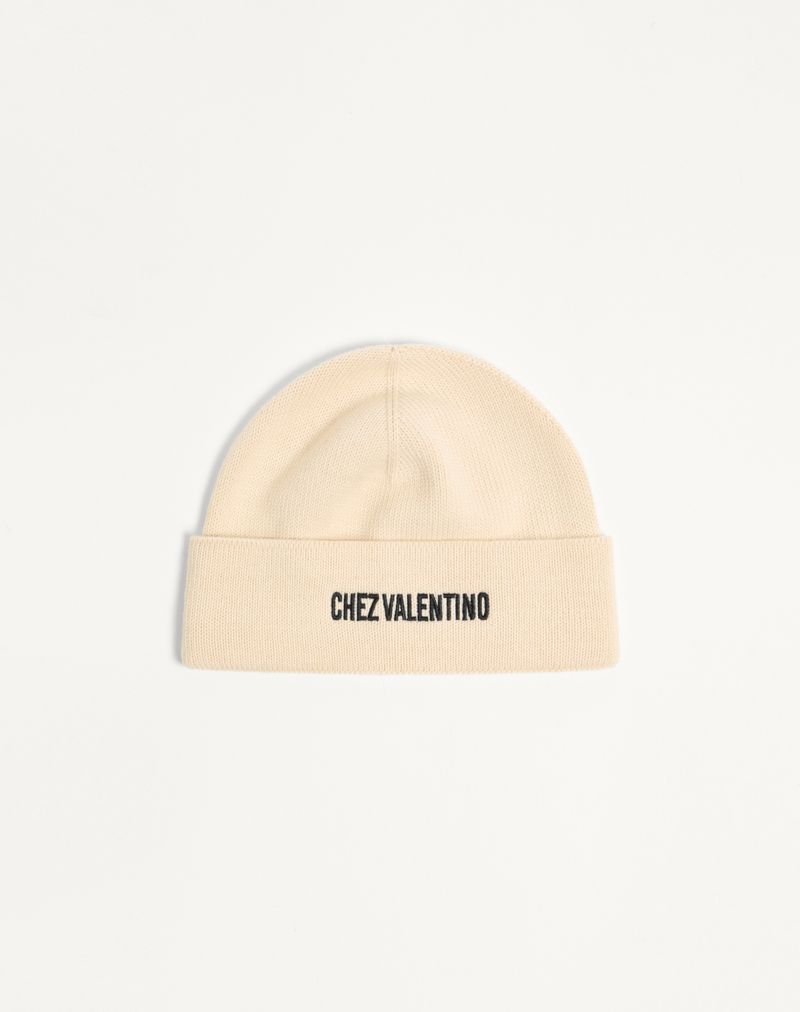 Gorro tricotado em lã da Chez Valentino