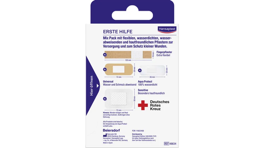 Hansaplast Erste Hilfe Pflaster Mix-Pack