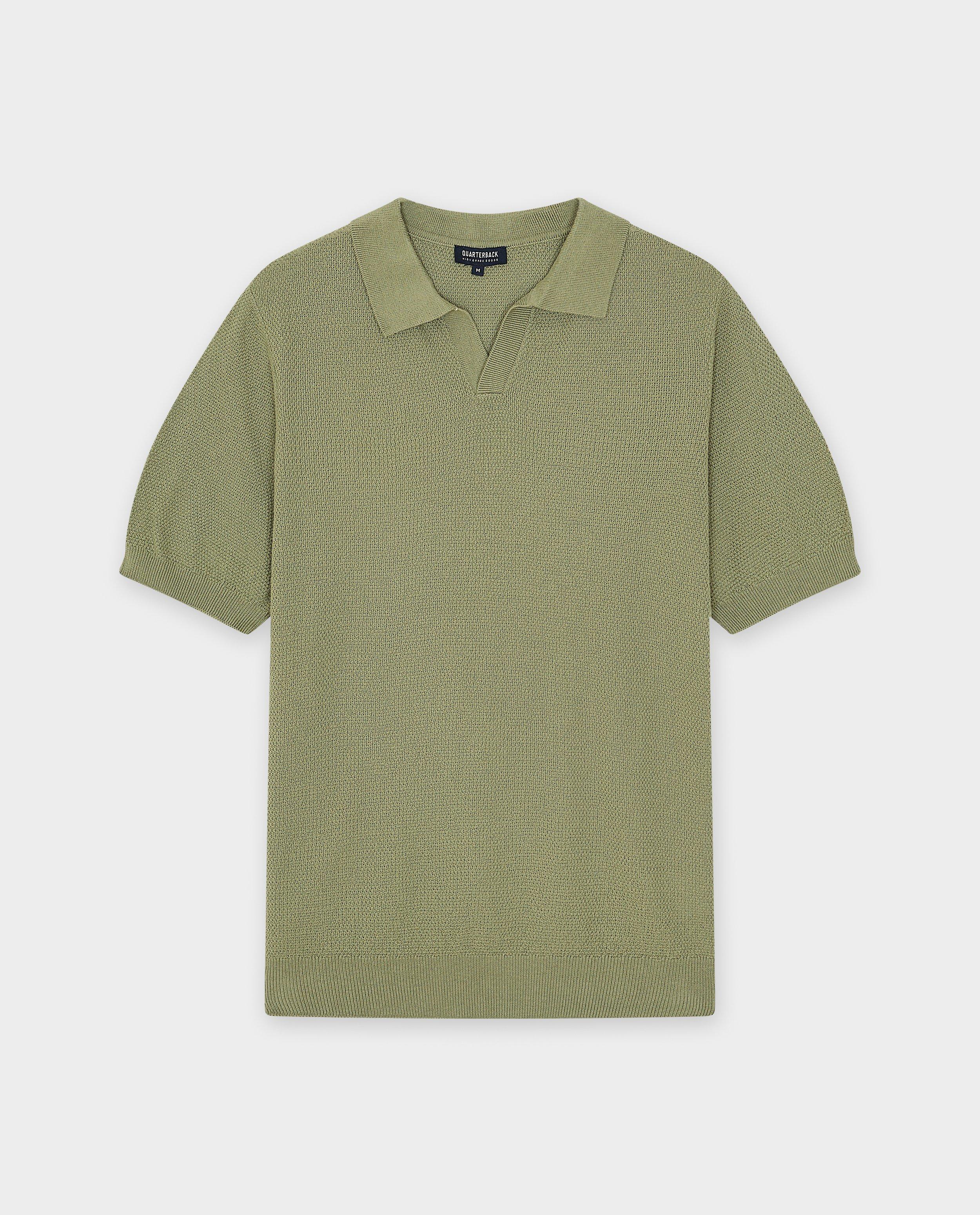 Kötött, khaki színű, Quarterback pulóver
