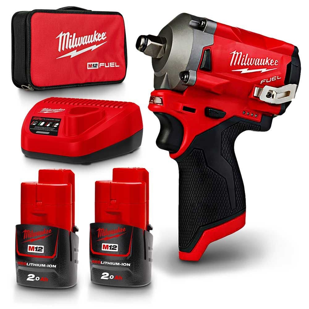 Jogo de Chaves de Impacto Curtas Milwaukee FUEL™ 12V de 1/2