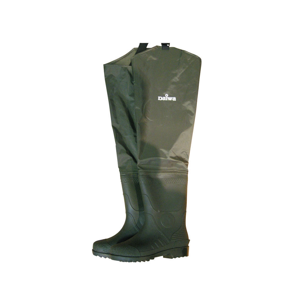 Daiwa PVC thigh boots with lug soles