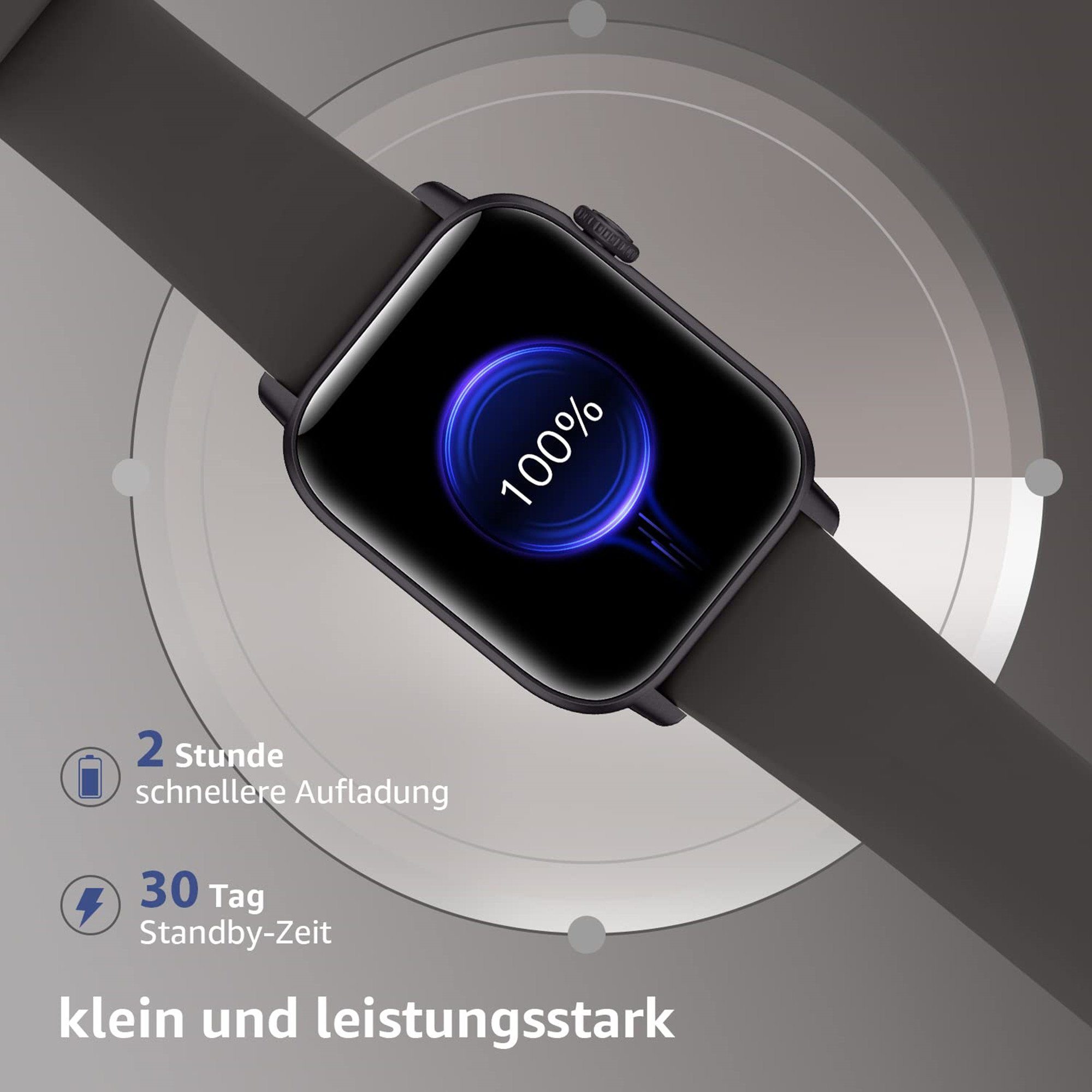 Tisoutec Smartwatch Damen Herren Fitness Tracker Fitnessuhr Smartwatch (Fitnessuhr /WhatsApp Notiz,Smartwatch Fitness Tracker Uhr IP68 Wasserdicht,1.69