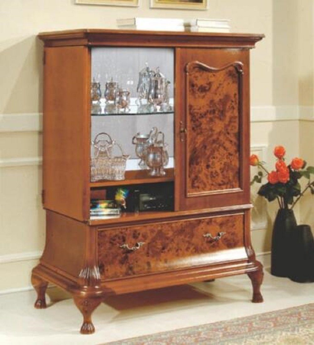 JVmoebel Barschrank Hausbar Schrank Wohnzimmer Barschrank Vitrine Italienische Möbel Holz