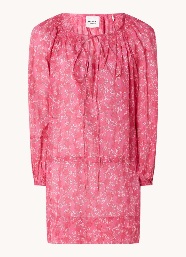 Rochie-tunică Isabel Marant în culoarea pătrunjelului cu fundă decorativă