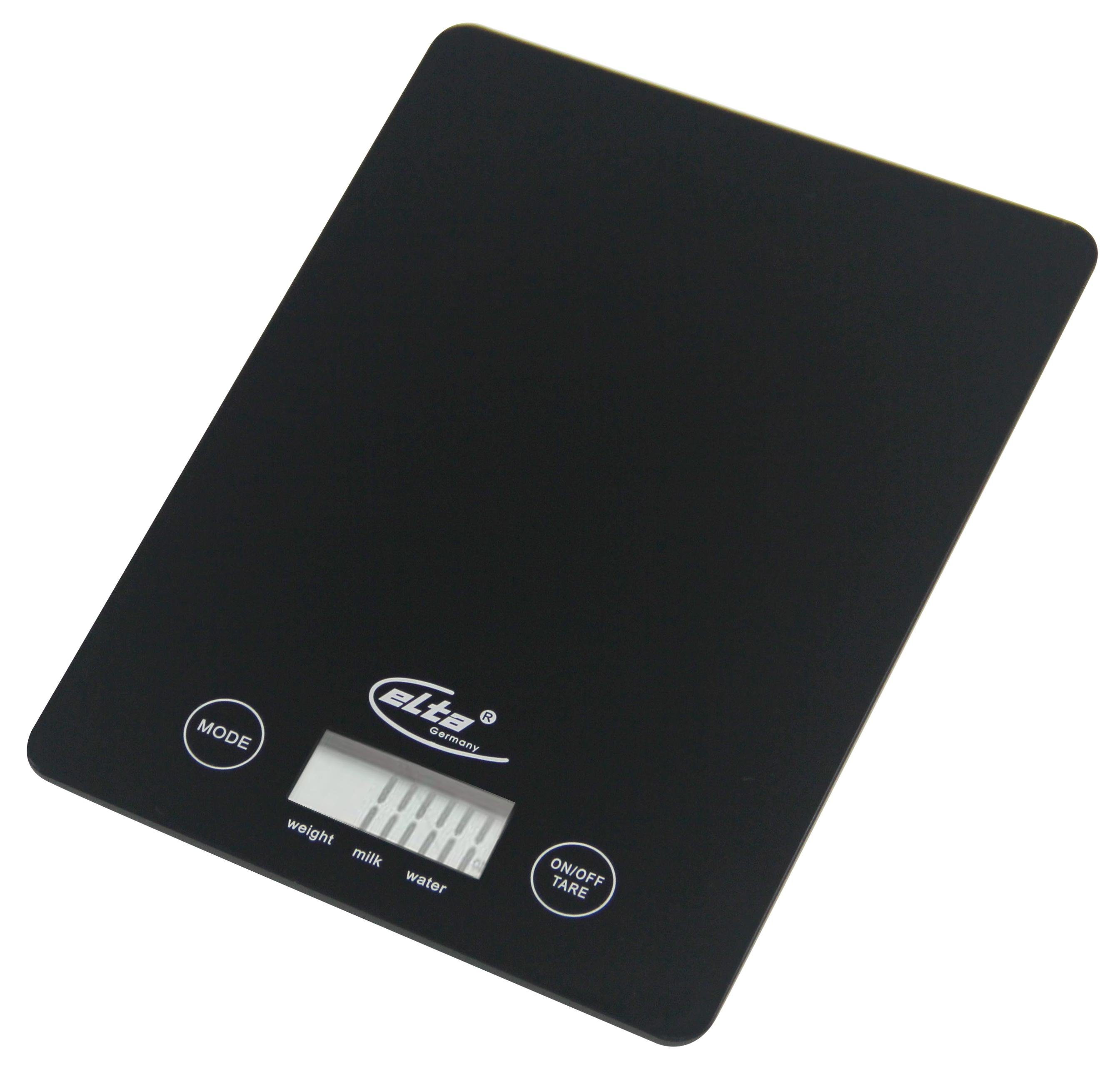 Elta Küchenwaage KS-202, Digital Waage 1g-5kg Küche Feinwaage Briefwaage Digitalwaage schwarz