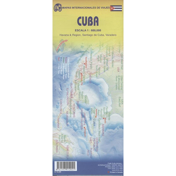 Cuba ( Kuba) 1 : 600 000 - Straßenkarte