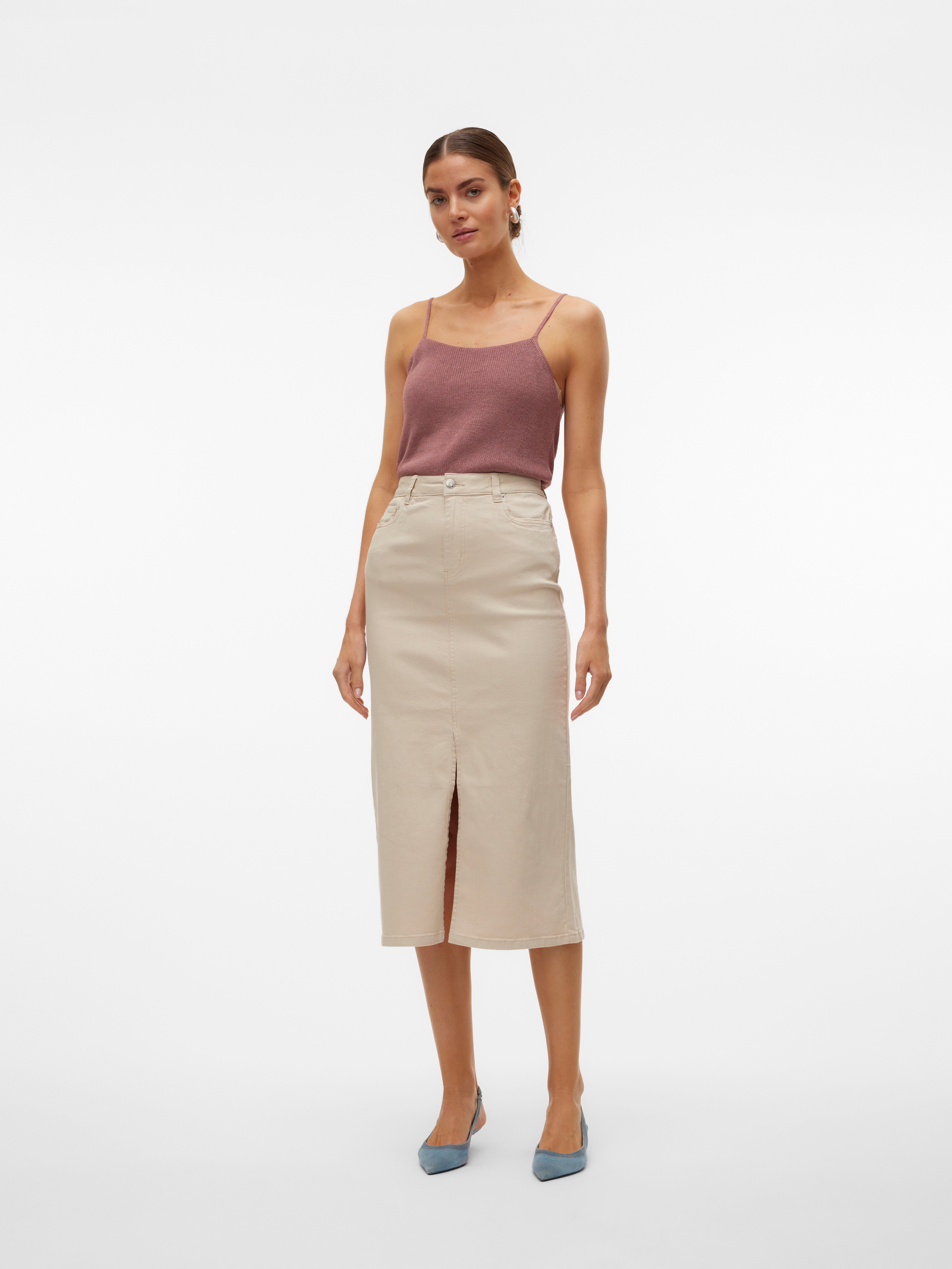 VMLUCKY Hohe Taille Langer Rock
