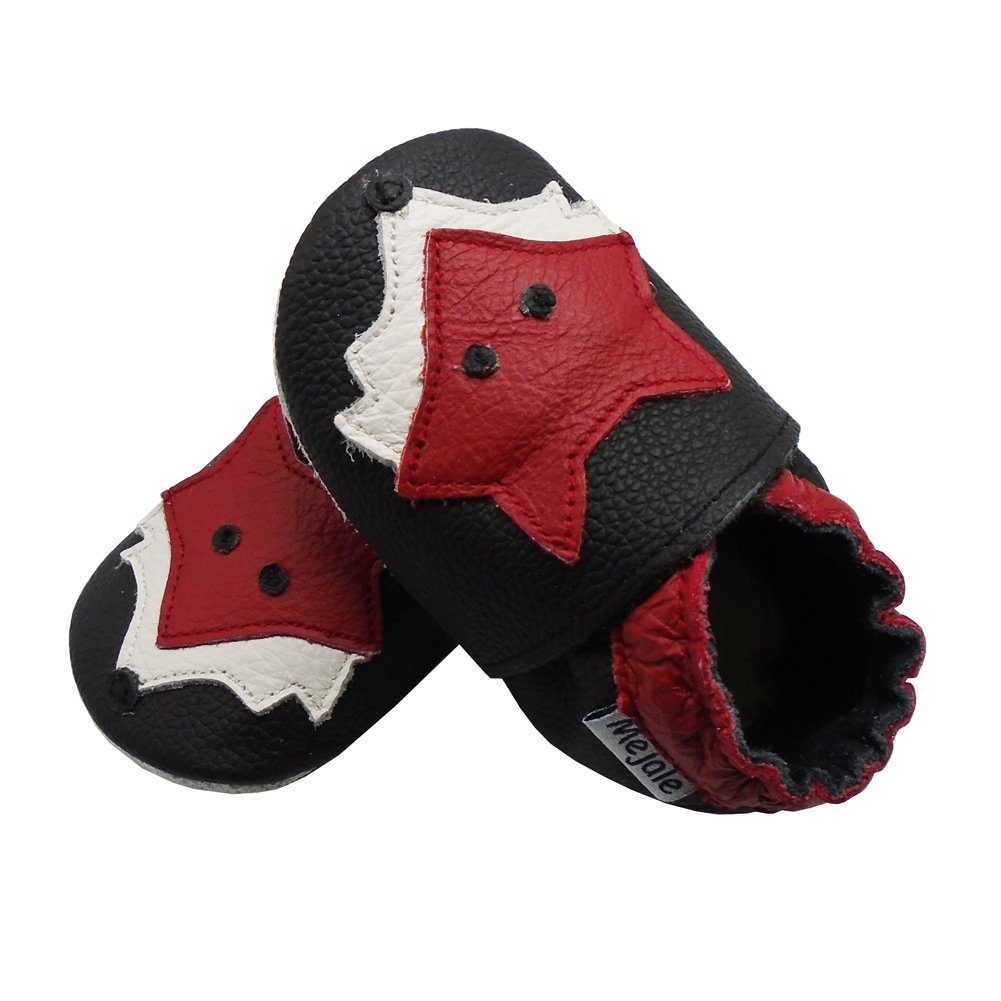 Yalion Weiche Leder Krabbelschuhe Lauflernschuhe Hausschuhe 100% Leder Hausschuh Rutschfestes