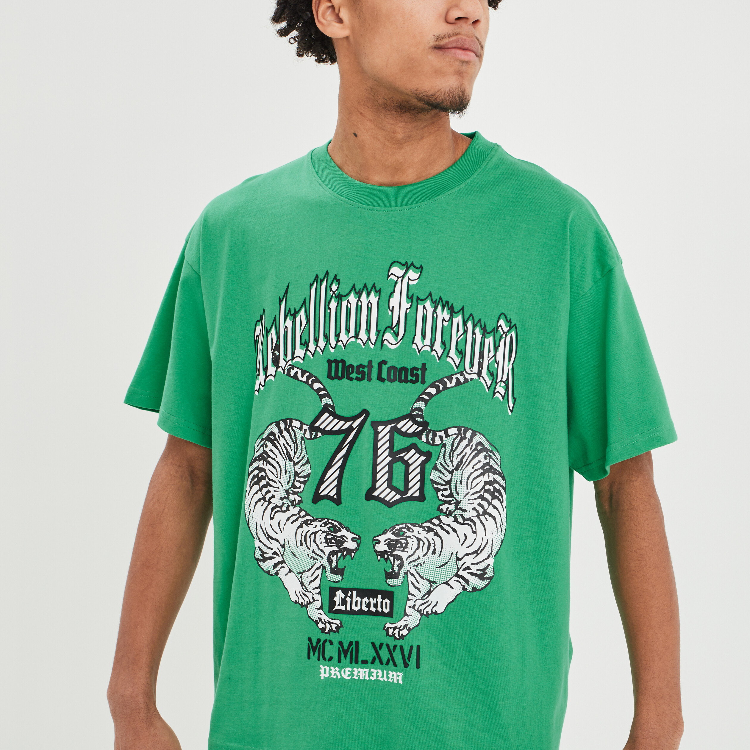 T-shirt manches courtes Liberto vert homme | La Halle