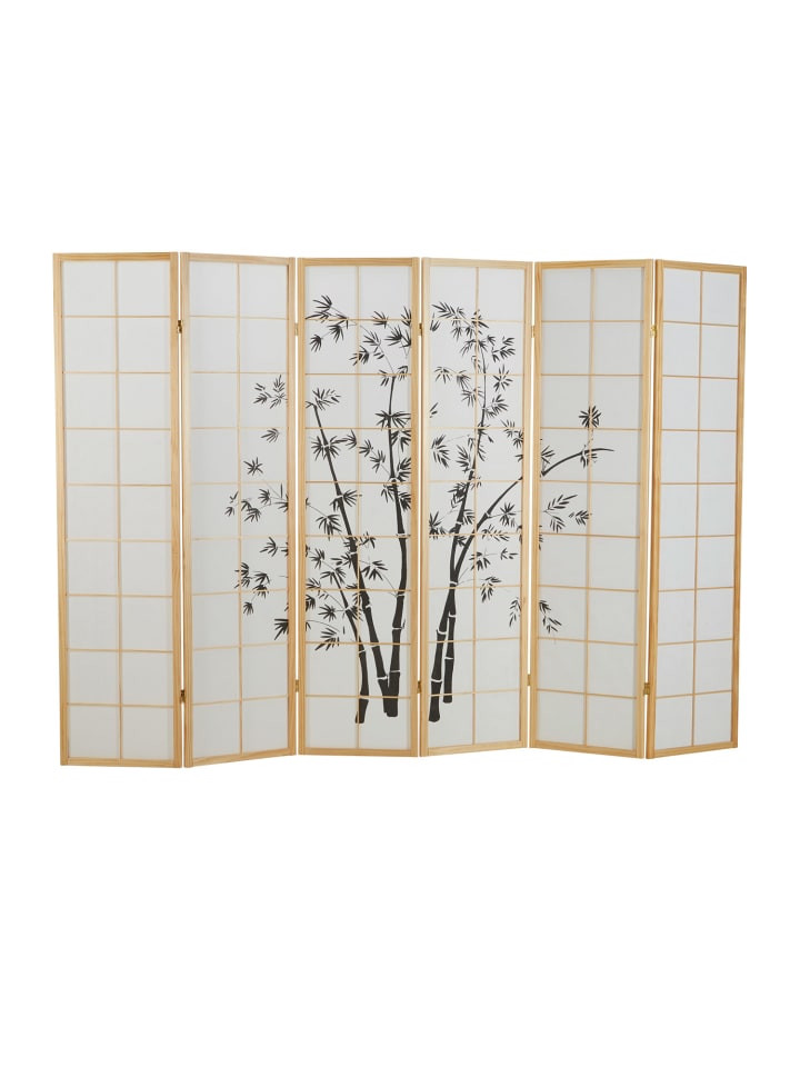 Homestyle4u 6-tlg Paravent in Braun 264x179 günstig kaufen onesize