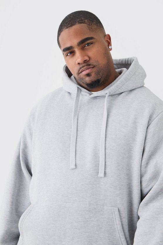 Plus Basic Hoodie in Grau