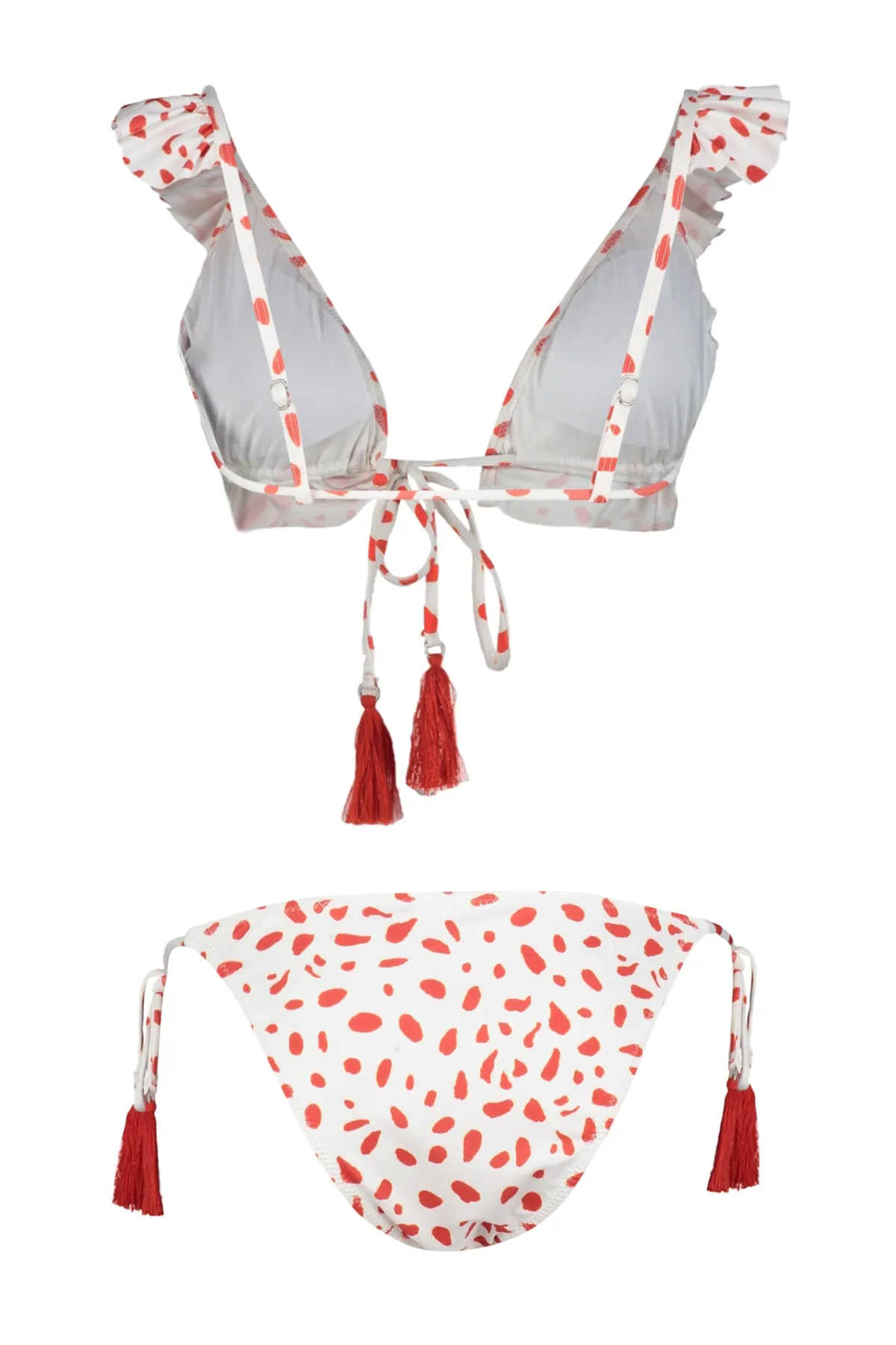 Trendyol Collection  Bikini-Set - Weiß - Geblümt