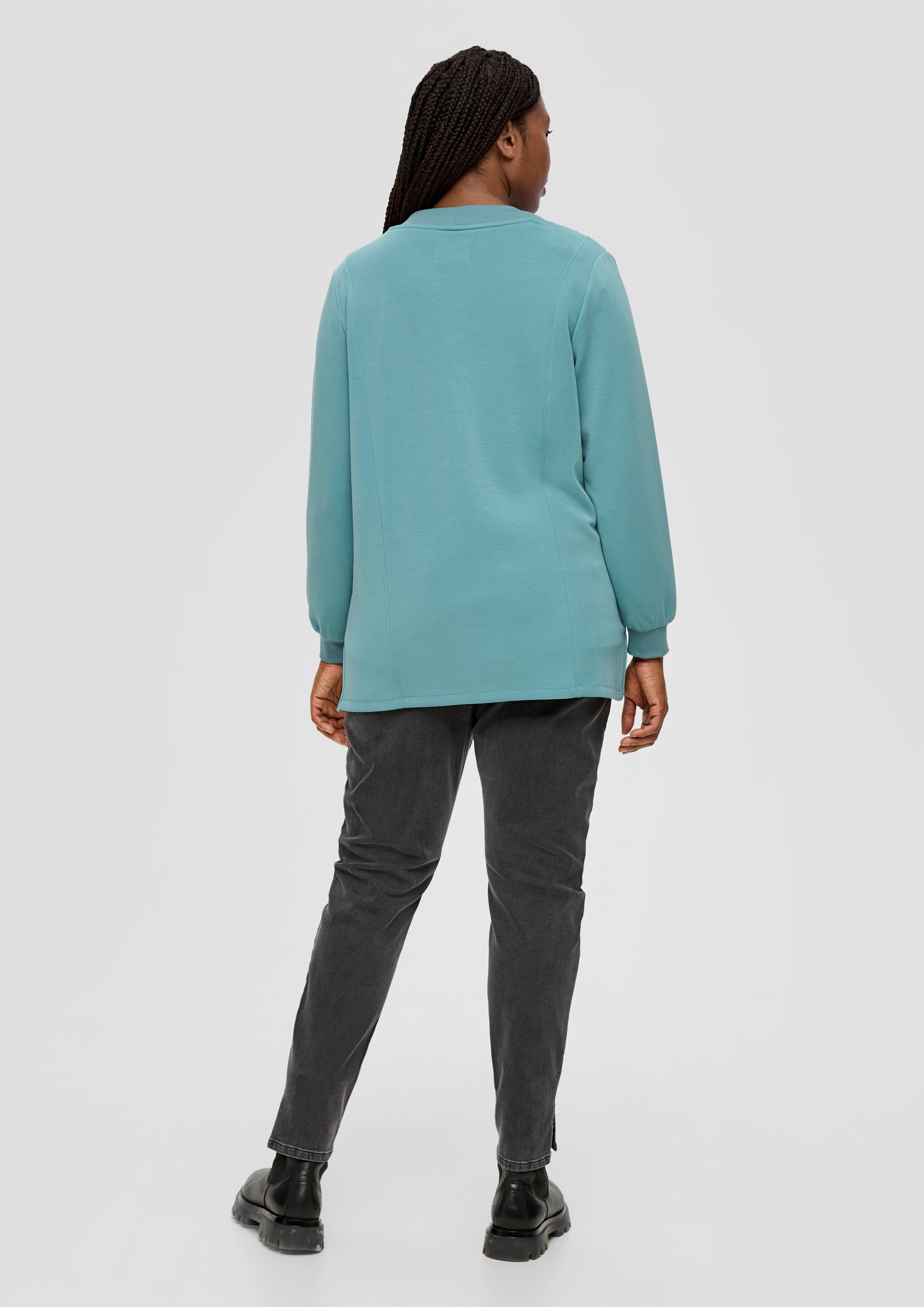 Strickjacke mit Rippblende  2139107-6557