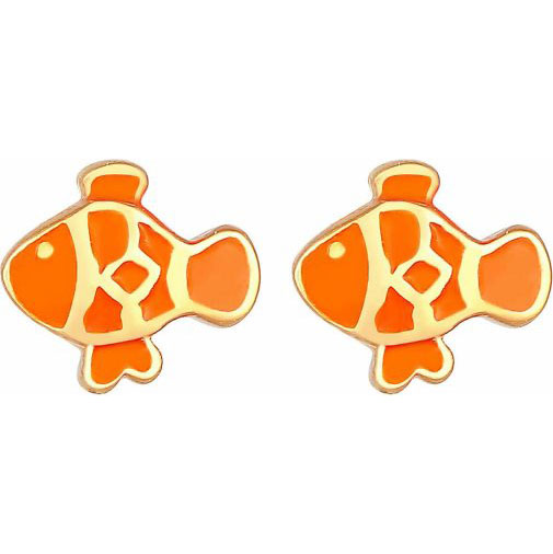 Elli Ohrringe Kinder Fisch Emaille Bunt 925 Sterling Silber