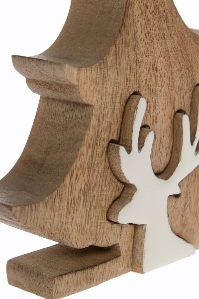 MyFlair Deko Puzzle Star Baum mit Renntier, klein