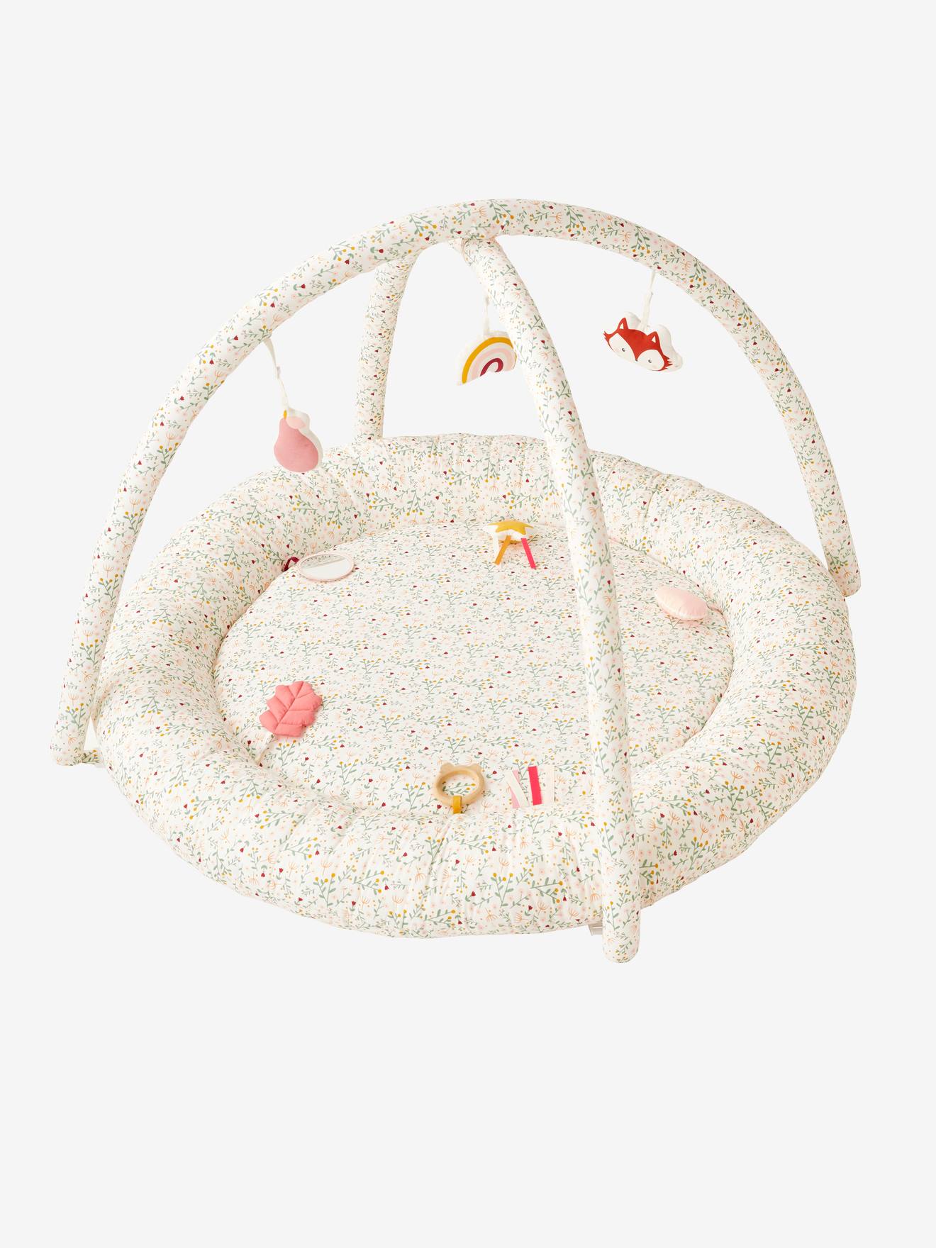Tapis d'éveil FLORETTES ecru / multico