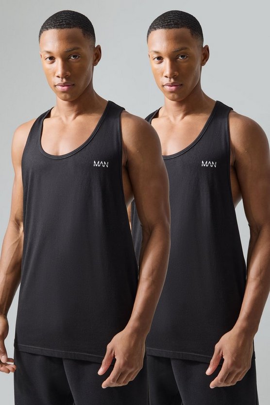 2er-Pack Man Active Tanktop
