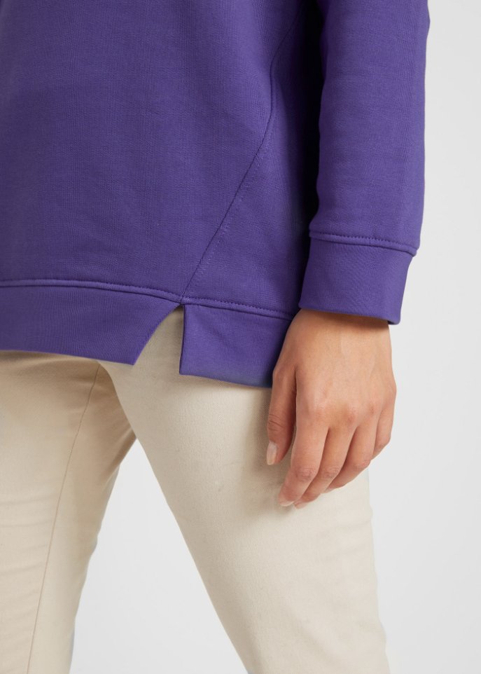 Oversize Sweatshirt mit Schlitzdetail