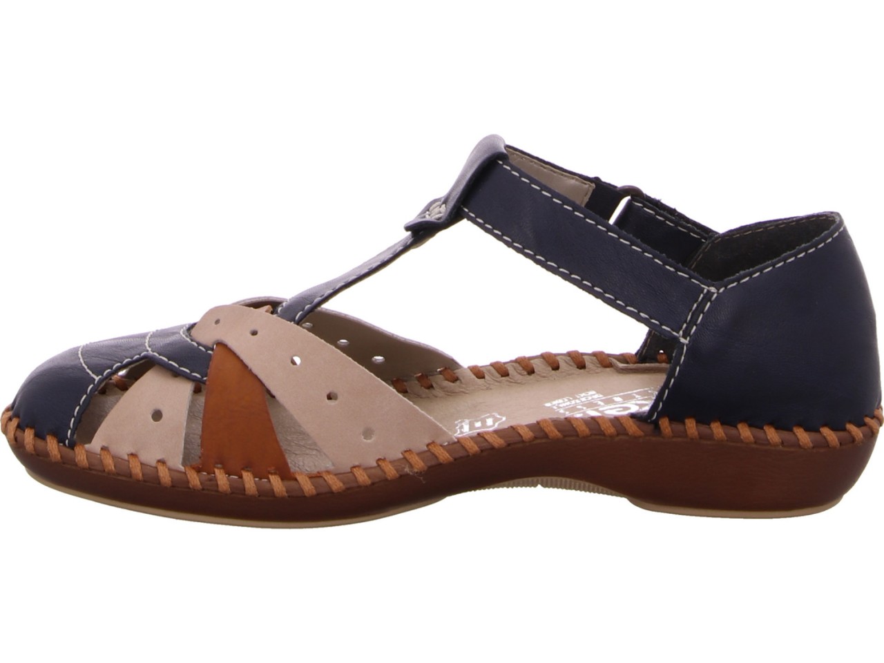 RIEKER Sportliche Slipper blau
